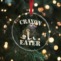 Funny Crayon Eater Crystal Glass Ornament Military Corps Proud Marine Soldier - Wonder Print Shop