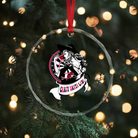 Funny Crazy Darts Lady Crystal Glass Ornament Coolest Girls Play Darts - Wonder Print Shop