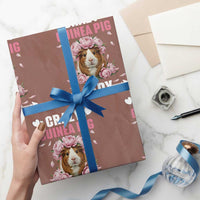 Funny Crazy Guinea Pig Lady Wrapping Paper Roll Cavy Mom Gift - Wonder Print Shop