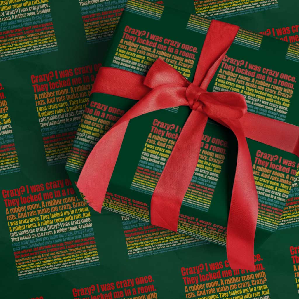 Funny Crazy I Was Crazy Once Meme Wrapping Paper Roll