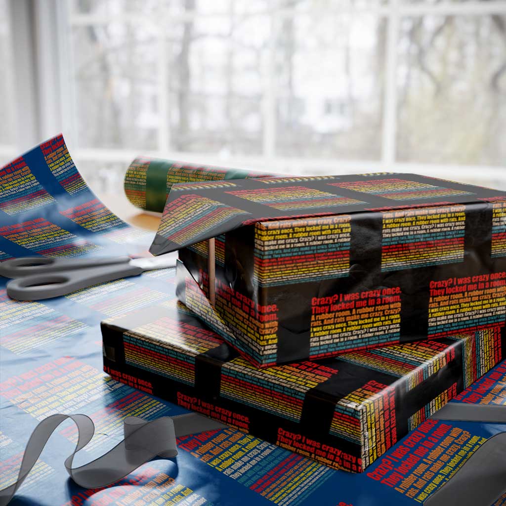 Funny Crazy I Was Crazy Once Meme Wrapping Paper Roll