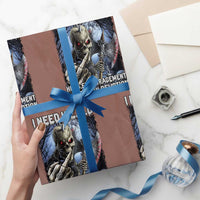 Funny Cringe Hard Skeleton Meme Wrapping Paper Roll I Need HEAD Hugs Encouragement Affection Devotion Middle Finger Edgy Hard Cringe
