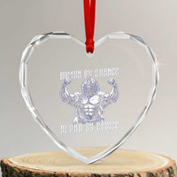 Funny Cringe Werewolf Memes Heart Crystal Glass Ornament Human By Chance Alpha By Choice