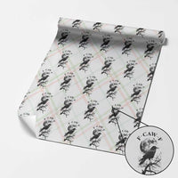 Funny Crow F Caw F Wrapping Paper Roll Gothic Raven and Moon - Wonder Print Shop