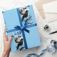 Funny Crow F Caw F Wrapping Paper Roll Gothic Raven and Moon - Wonder Print Shop