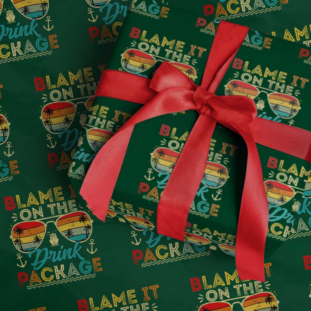 Funny Cruise Wrapping Paper Roll Blame it on The Cruise Package Cruising Matching - Wonder Print Shop