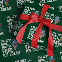 Funny Cruise Wrapping Paper Roll I Am Just Here For The Free Ice Cream - Wonder Print Shop