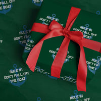 Funny Cruise Wrapping Paper Roll Rule #1 Dont Fall Off The Boat - Wonder Print Shop