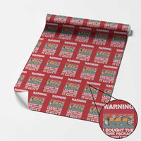 Funny Cruise Wrapping Paper Roll Warning I Bought The Drink Package Retro Vintage - Wonder Print Shop