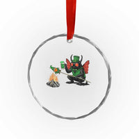 Funny Cryptid Mothman Crystal Glass Ornament St Patricks Day Gift