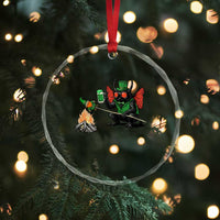 Funny Cryptid Mothman Crystal Glass Ornament St Patricks Day Gift