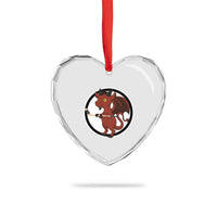 Funny Cryptid Sports Gift Heart Crystal Glass Ornament Jersey Devil Playing Ice Hockey - Wonder Print Shop