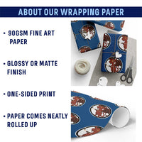 Funny Cryptid Sports Gift Wrapping Paper Roll Jersey Devil Playing Ice Hockey - Wonder Print Shop
