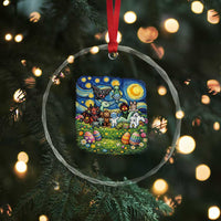 Funny Cryptid Starry Night Easter Crystal Glass Ornament Monster Lover Gift
