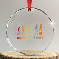 Funny Crypto Investing Crystal Glass Ornament The Evolution Of Money Bitcoin BTC Cryptocurrency TS02
