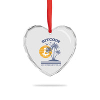 Funny Crypto Investing Heart Crystal Glass Ornament Bitcoin My Retirement Plan - Wonder Print Shop