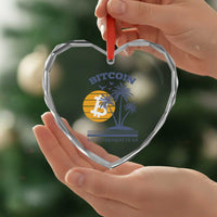 Funny Crypto Investing Heart Crystal Glass Ornament Bitcoin My Retirement Plan - Wonder Print Shop