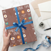 Funny Crypto Investing Wrapping Paper Roll Things I Do Spare Time Bitcoin BTC Crypto Cryptocurrency - Wonder Print Shop