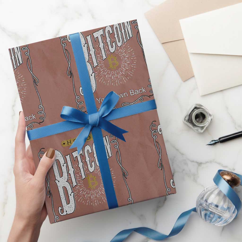 Funny Crypto Investing Wrapping Paper Roll Vintage Bitcoin HODL Be Your Own Bank Cryptocurrency - Wonder Print Shop