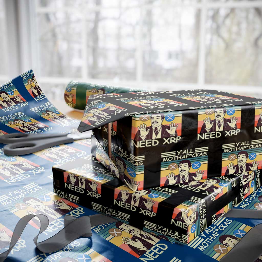 Funny Crypto Meme Wrapping Paper Roll Y'all Motha Fuckas Need XRP Cryptocurrency - Wonder Print Shop