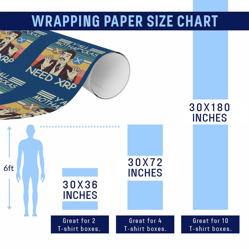 Funny Crypto Meme Wrapping Paper Roll Y'all Motha Fuckas Need XRP Cryptocurrency - Wonder Print Shop
