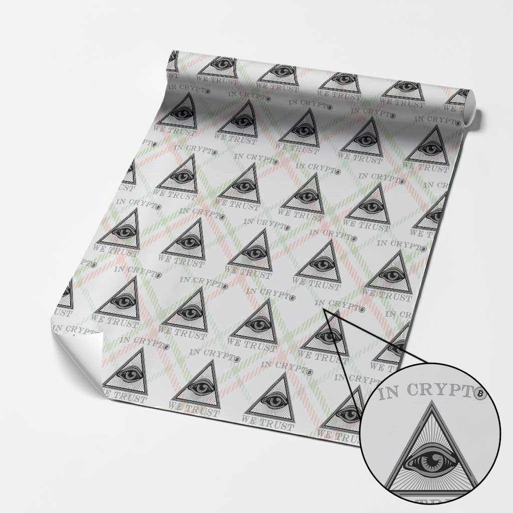 Funny Crypto Wrapping Paper Roll In Crypto We Trust Bitcoin Cryptocurrency - Wonder Print Shop