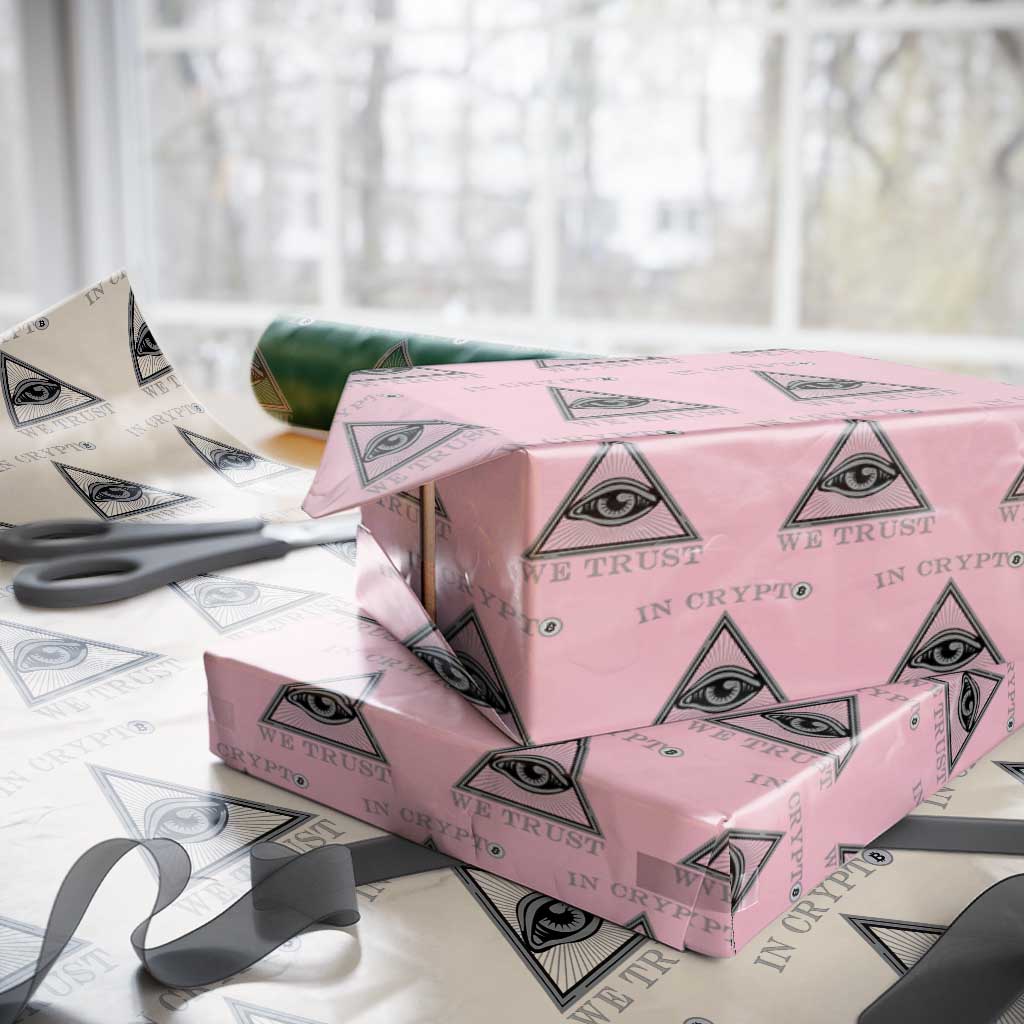 Funny Crypto Wrapping Paper Roll In Crypto We Trust Bitcoin Cryptocurrency - Wonder Print Shop