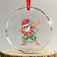 Funny Crystal Glass Ornament Dabbing Santa Boys Girls Men Xmas Dab Kid - Wonder Print Shop