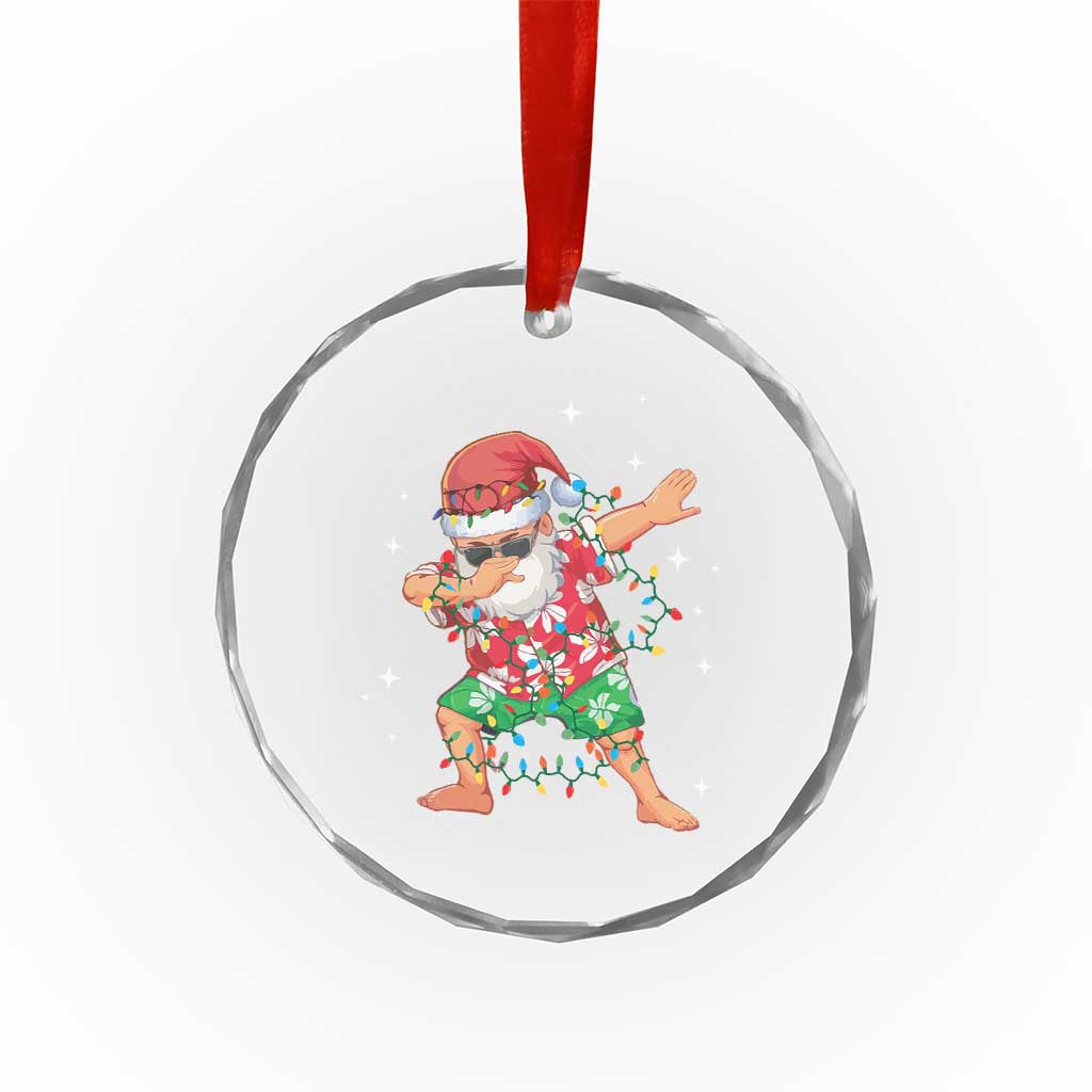 Funny Crystal Glass Ornament Dabbing Santa Boys Girls Men Xmas Dab Kid - Wonder Print Shop