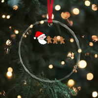 Funny Crystal Glass Ornament Santa Eating Gingerbread Men Gamer Men Women Kids TS10
