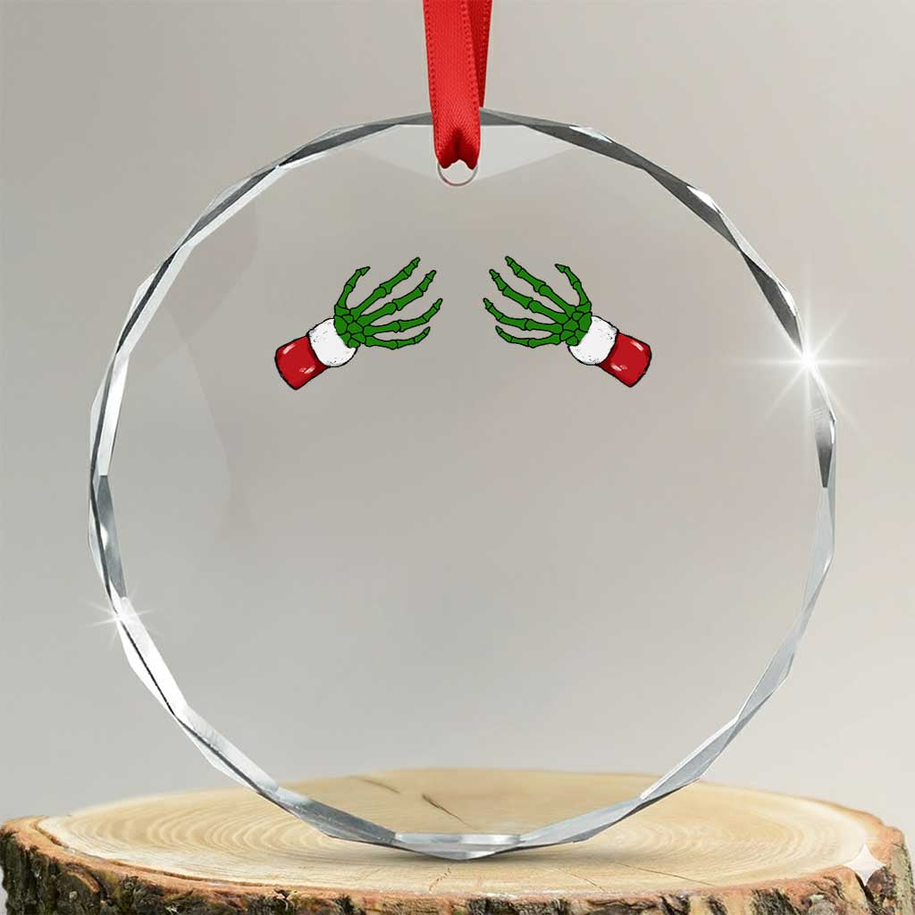 Funny Crystal Glass Ornament Women's Boob Skeleton Hand TS10