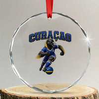 Funny Curacao Bird Soccer Lover Crystal Glass Ornament Caribbean Island Gift