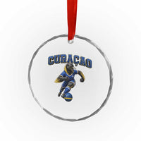 Funny Curacao Bird Soccer Lover Crystal Glass Ornament Caribbean Island Gift