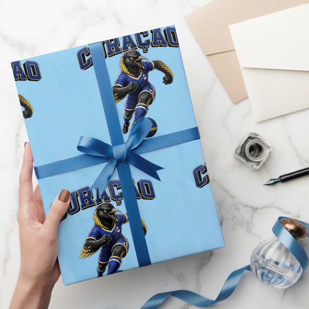 Funny Curacao Bird Soccer Lover Wrapping Paper Roll Caribbean Island Gift