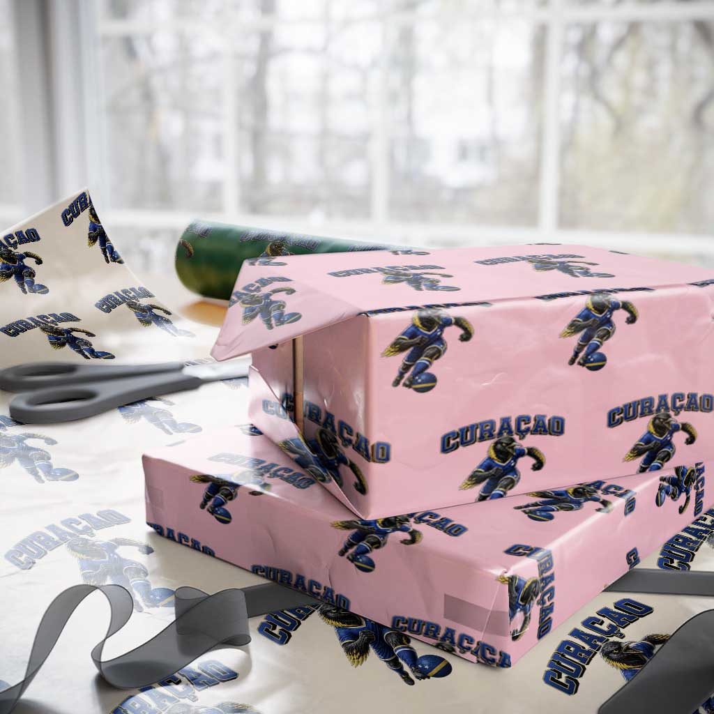 Funny Curacao Bird Soccer Lover Wrapping Paper Roll Caribbean Island Gift