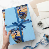 Funny Curacao Flamingo Soccer Lover Wrapping Paper Roll Caribbean Island Gift