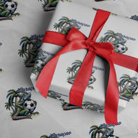 Funny Curaçao Iguana Soccer Fan Wrapping Paper Roll Caribbean Pride Football Graphic