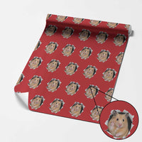Funny Curious Hamster Peeking Through A Cracked Wall Meme Wrapping Paper Roll