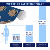 Funny Curious Hamster Peeking Through A Cracked Wall Meme Wrapping Paper Roll