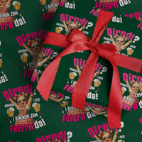 Funny Cute Girl Oktoberfest Wrapping Paper Roll Dirndle I Bin Nur Zum Feiern Da Party - Wonder Print Shop