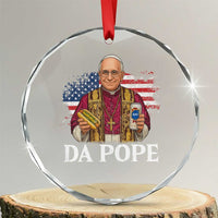 Funny Da Pope America Chicago Leo XIV Crystal Glass Ornament Hotdog And Beer - Wonder Print Shop