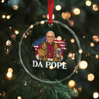 Funny Da Pope America Chicago Leo XIV Crystal Glass Ornament Hotdog And Beer - Wonder Print Shop
