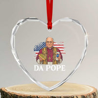 Funny Da Pope America Chicago Leo XIV Heart Crystal Glass Ornament Hotdog And Beer - Wonder Print Shop