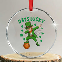 Funny Dabbing Leprechaun St Patricks Day Crystal Glass Ornament Days Lucky