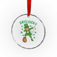 Funny Dabbing Leprechaun St Patricks Day Crystal Glass Ornament Days Lucky