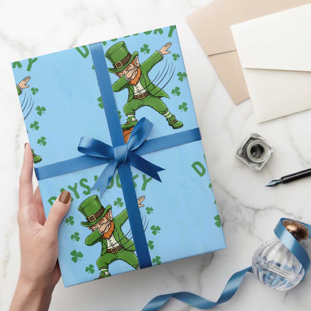 Funny Dabbing Leprechaun St Patricks Day Wrapping Paper Roll Days Lucky