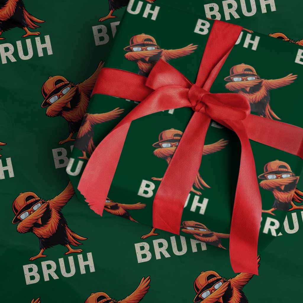 Funny Dabbing Oriole Bird Bruh Wrapping Paper Roll Cool Game Day Sports Fan