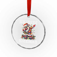 Funny Dabbing Santa Rizz Xmas Crystal Glass Ornament Skibidi Rizzmas Xmas Lights TS02