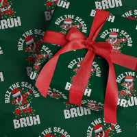 Funny Dabbing Santa Rizz Xmas Wrapping Paper Roll Rizz The Season Bruh Xmas Lights