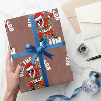 Funny Dabbing Santa Rizz Xmas Wrapping Paper Roll Rizz The Season Bruh Xmas Lights